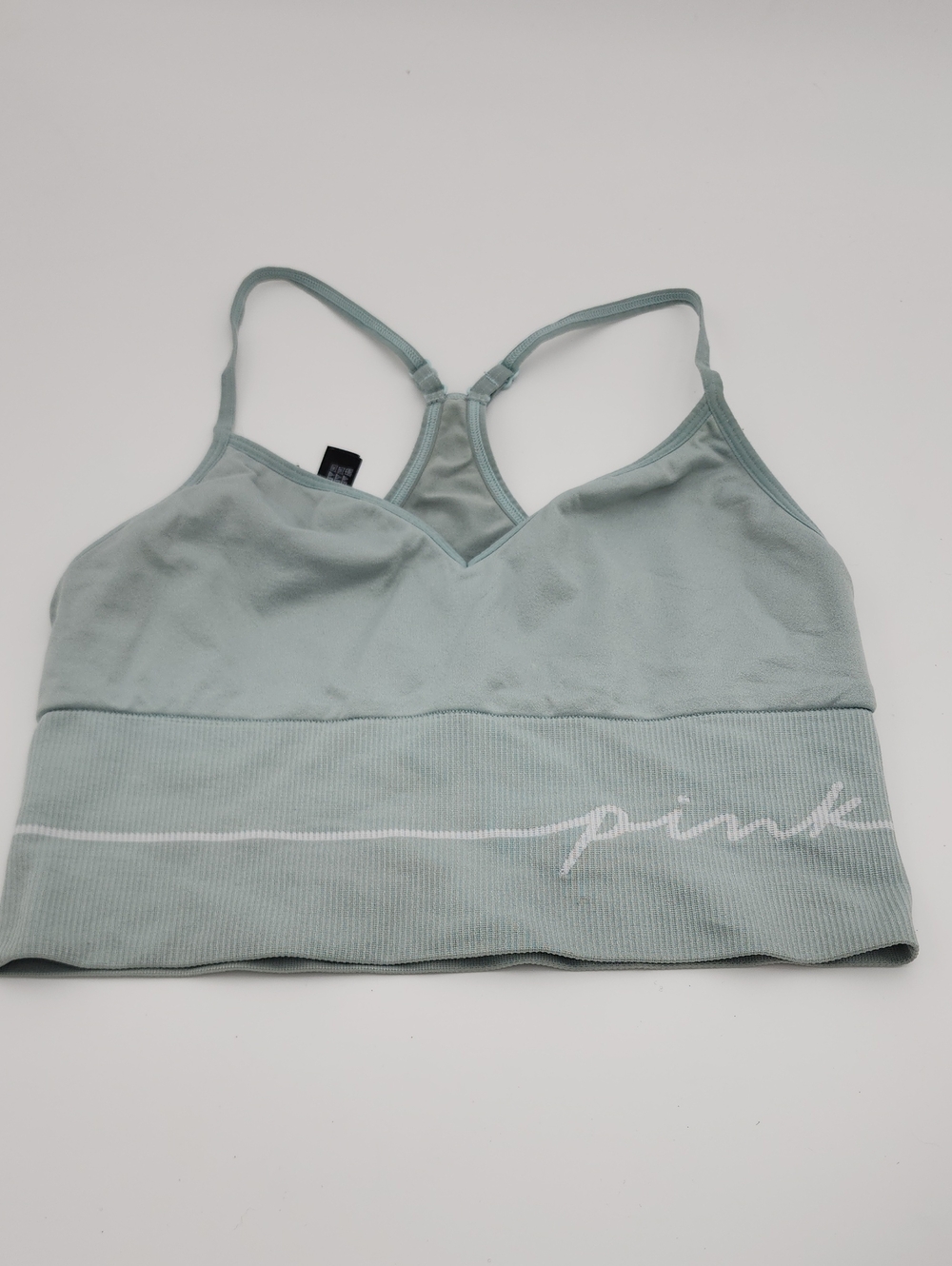 PINK Victoria's Secret Sage Green Seamless Sports Bralette Size Small